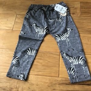 COPY - Next knit printed Zebra pants Size 1-2T  NWT